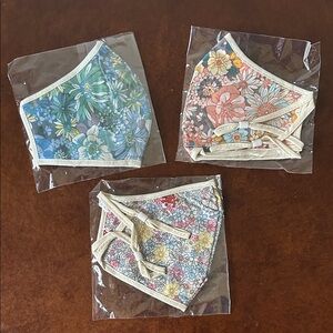 Floral Face Masks - Set of 3. NWT
